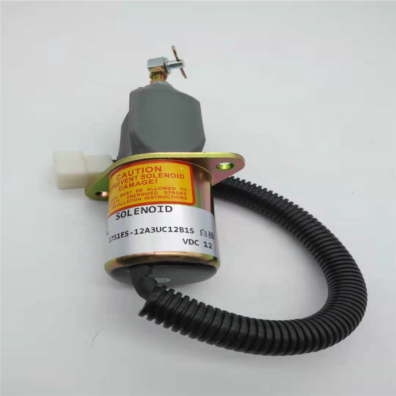 Остановите клапан соленоида 1751ES-12A3UC12B1S приспособьте для штепсельной вилки 12V YANMAR SA-4673-S 60-5 белой