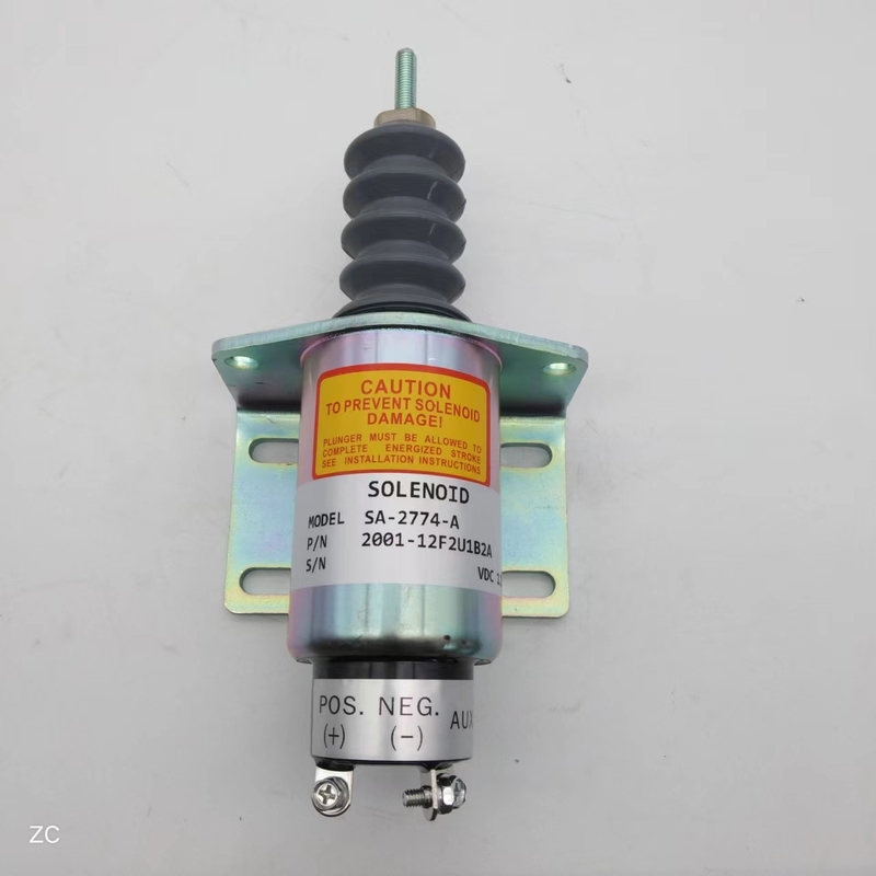 Клапан соленоида 12V стопа ZC 2001-12F2U1B2A SA-2774-A завершил работу с пригонками 4D33